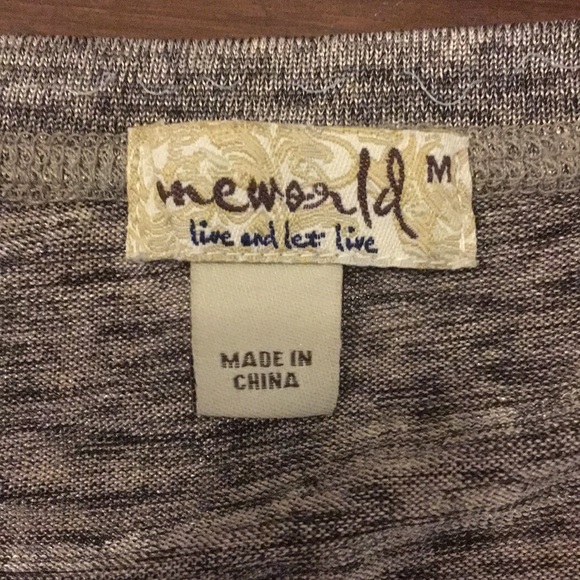 Me World Gray Metallic Shirt - Picture 2 of 4